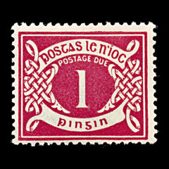 9320: Ireland SGD2 1d Carmine 1925 Sc#J2 MiP2 Mint MLH C£13, view 2