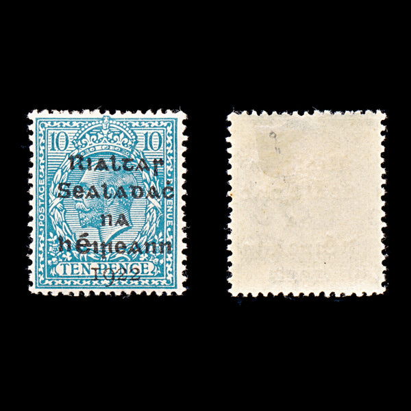 9322: Ireland SG9 10d Turquoise blue 1922 Sc#8 Mi8 Mint MLH C£11