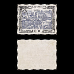 9324: France SG1059 1,000F Black &  Grey black 1950 Sc#C27 Mi865 Used C£39, view 1
