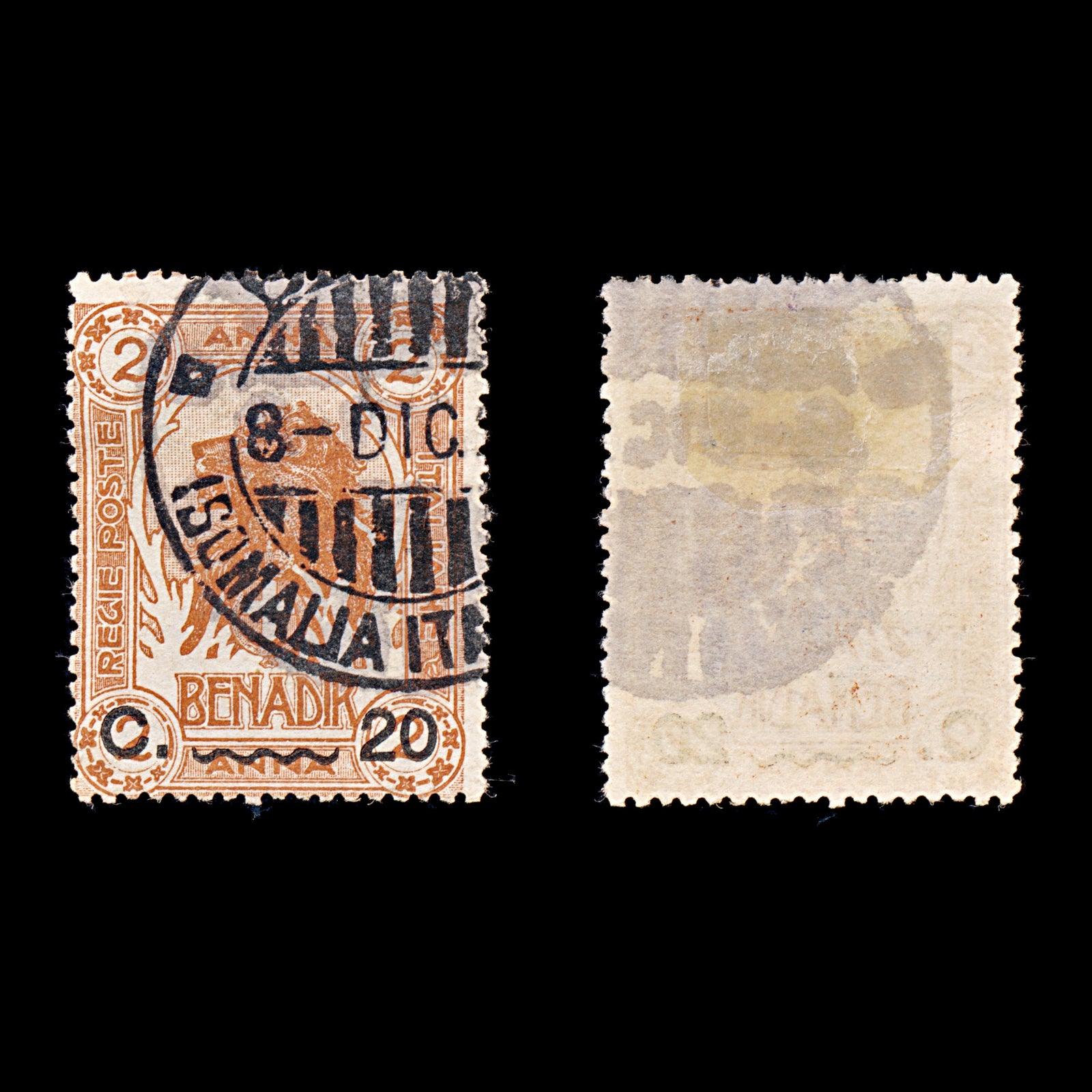 9338: Italian Somalia SG13a 20c Brown orange 1916 Sc#20 Mi14 Used C£20