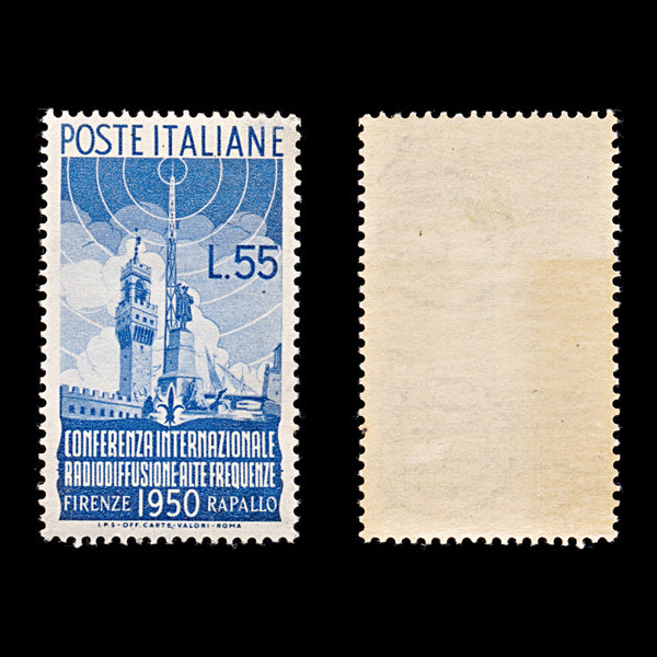 9341: Italy SG750 55₤ - Italian lira Blue 1950 Sc#539 Mi797 Mint MLH C£375
