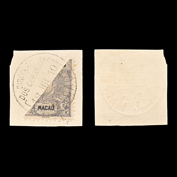 9342: Macau SG174 Bisect on Piece 1903 Sc#81 MiA129 Used C£90