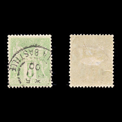 9347: France SG215 5c Green 1876 Sc#67 Mi59I Used C£50, view 1