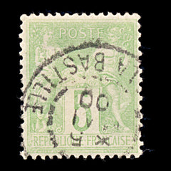 9347: France SG215 5c Green 1876 Sc#67 Mi59I Used C£50, view 2