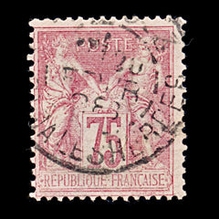 9349: France SG238 75c Carmine rose 1885 Sc#83 Mi66II Used C£130, view 2