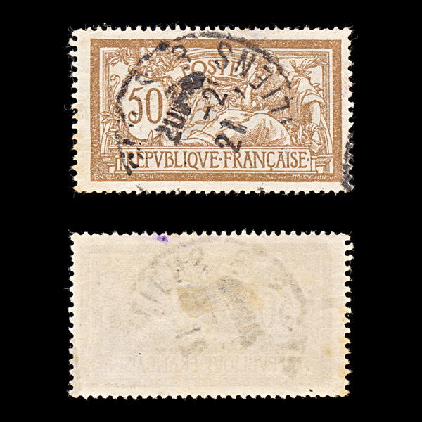 9353: France SG305a 50c Brown 1900 Used C£130
