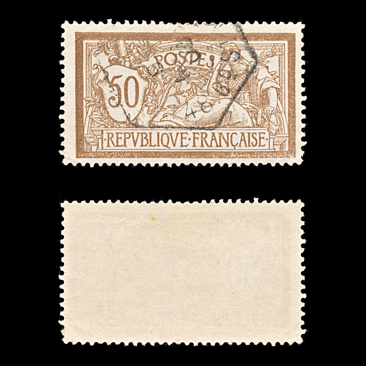 9354: France SG305a 50c Brown 1900 Used C£130