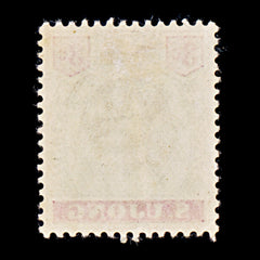 9374: Sungei Ujong SG55 3c Carmine &  Dull purple 1895 Sc#36 Mi19 Mint MLH C£27, view 3