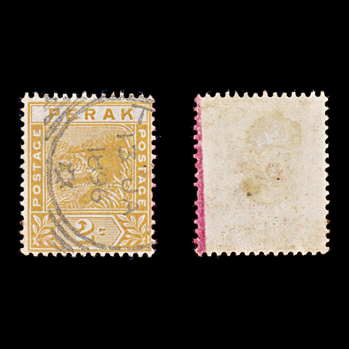 9378: Perak SG63 2c Orange 1895 Sc#44 Mi16 Used C£12