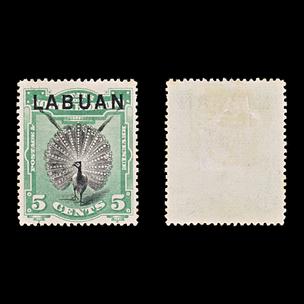 9382: Labuan SG65 5c Black &  Green 1894 Sc#52 Mi50 Mint MH C£32