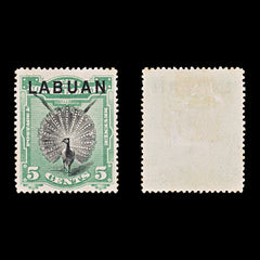 9382: Labuan SG65 5c Black &  Green 1894 Sc#52 Mi50 Mint MH C£32, view 1