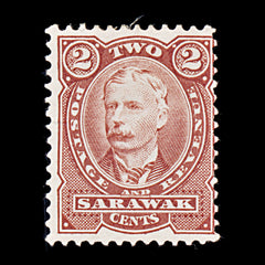 9386: Sarawak SG28 2c Red Brown 1895 Sc#28 Mi22A Mint MH C£18, view 2