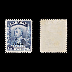 9387: Sarawak SG135 15c Deep blue 1945 Sc#144 Mi135 Mint MLH C£11, view 1