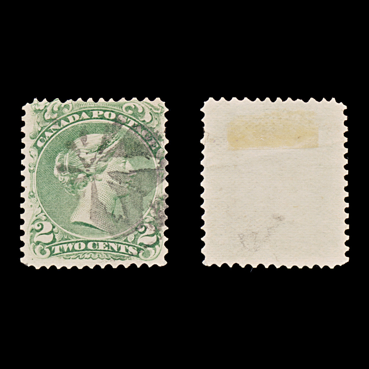 9396: Canada SG57 2c Green 1868 Sc#24 Mi19xA Used C£55