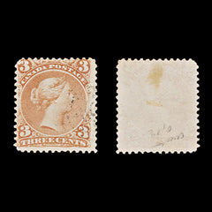 9397: Canada SG58 3c Rose red 1868 Sc#25 Mi20xA Used C£25, view 1