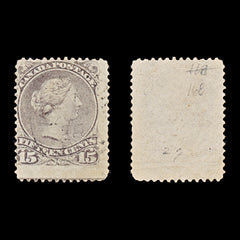 9400: Canada SG61b 2x 15c Red lilac 1868 Sc#29 Mi24Adx Used C£35, view 1