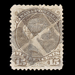 9404: Canada SG65 15c Lilac grey 1877 Used C£225, view 2