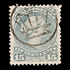 9405: Canada SG66 Fancy Crown Postmark 1873 Sc#30a Mi24Cbx Used C£300, view 2