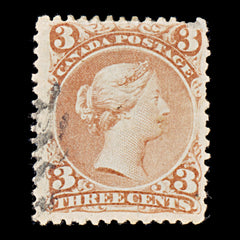 9412: Canada SG58a Laid Paper 1868 Sc#33 Mi20yA Used C£600, view 2
