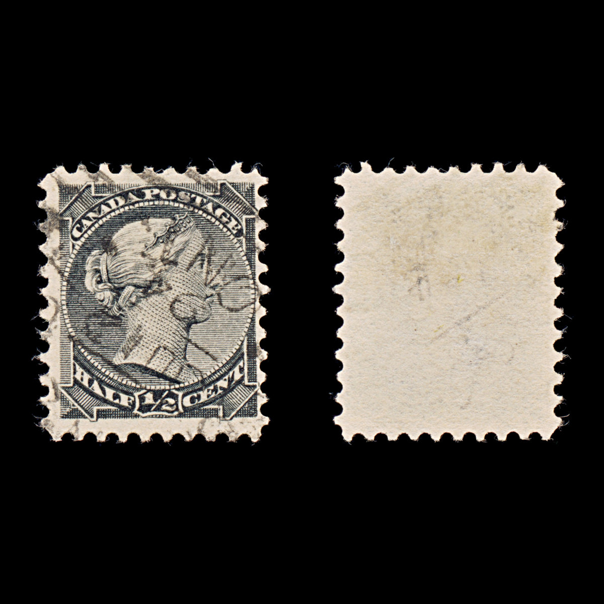 9413: Canada SG101 ½c Grey black 1882 Sc#34 Mi25A Used C£13