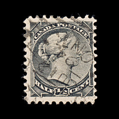 9413: Canada SG101 ½c Grey black 1882 Sc#34 Mi25A Used C£13, view 2