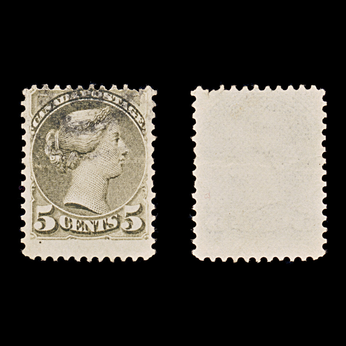 9415: Canada SG85 5c Slate green 1876 Sc#38 Mi29aA Used C£17