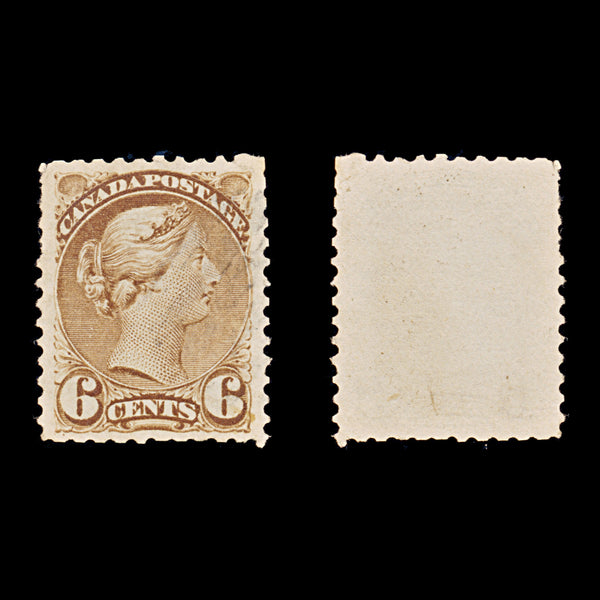 9416: Canada SG86 6c Brown 1875 Sc#39 Mi30aA Used C£24