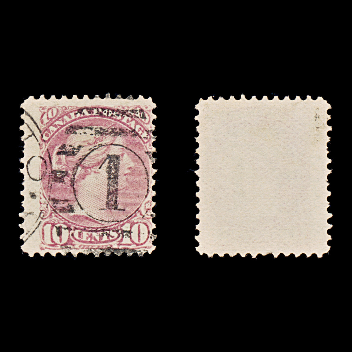 9417: Canada SG87 10c Light rose lilac 1880 Sc#40i Used C£55