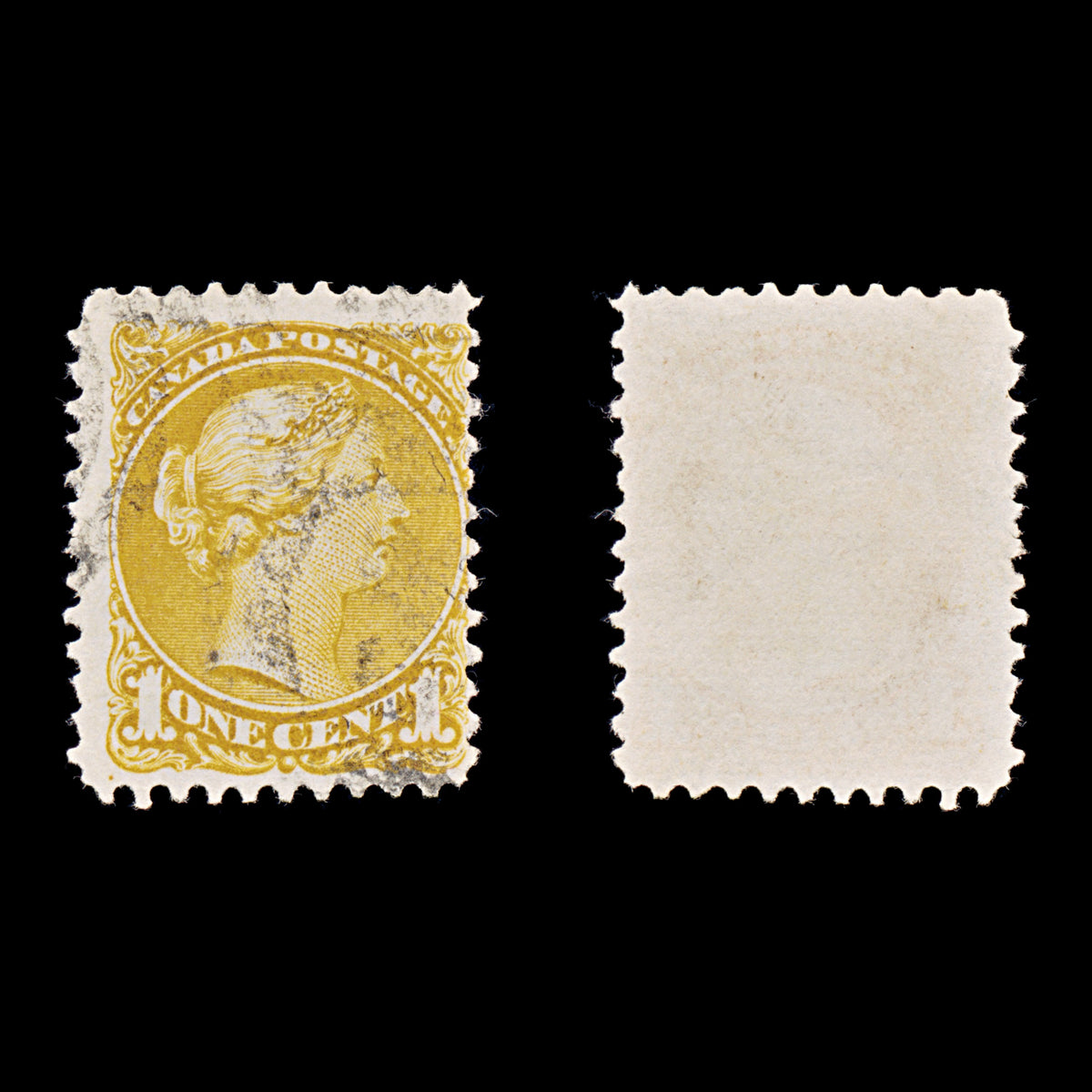 9418: Canada SG91 1c Orange yellow 1873 Sc#35d Mi26cC Used C£17