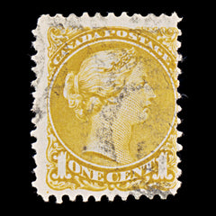 9418: Canada SG91 1c Orange yellow 1873 Sc#35d Mi26cC Used C£17, view 2