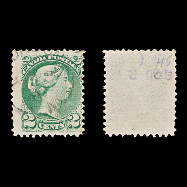 9419: Canada SG94 2c Deep green 1872 Sc#36e Mi27aC Used C£24