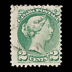 9419: Canada SG94 2c Deep green 1872 Sc#36e Mi27aC Used C£24, view 2