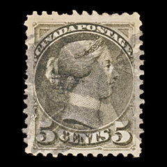 9421: Canada SG97 5c Bronze green 1876 Sc#38a Mi29aC Used C£38, view 2