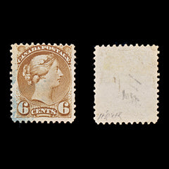 9422: Canada SG98 6c Yellow brown 1872 Sc#39b Mi30aC Used C£55, view 1