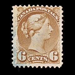 9422: Canada SG98 6c Yellow brown 1872 Sc#39b Mi30aC Used C£55, view 2