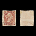 9424: Canada SG107 2x 6c Chocolate 1889 Sc#43 Mi30abA Used C£21