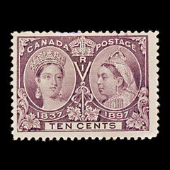 9432: Canada SG131 10c Purple 1897 Sc#57 Mi45 Mint MNG C£90, view 2