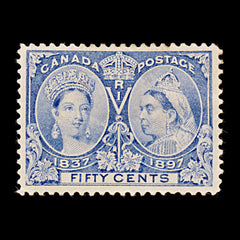 9434: Canada SG135 50c Deep ultramarine 1897 Sc#60i Mint MH C£200, view 2