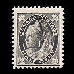 9437: Canada SG142 2x ½c Grey black 1897 Sc#66 Mi54 Mint MNH C£15, view 2