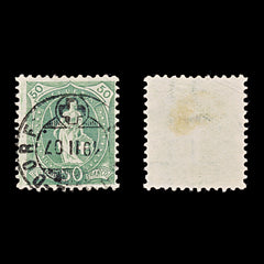 9459: Switzerland SG211 50c Dark grey green 1907 Sc#109a Mi78D Used C£29, view 1