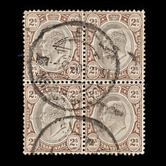 9465: Transvaal SG252 Block of 4 1902 Sc#261 Mi111 Used C£340, view 2
