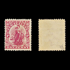 9466: New Zealand SG386 1d Carmine 1908 Sc#129 Mi121 Mint MH C£23, view 1