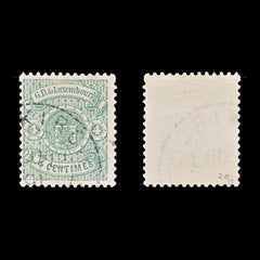 9472: Luxembourg SG42 4c Green 1875 Sc#31 Mi29 Used C£14, view 1