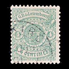 9472: Luxembourg SG42 4c Green 1875 Sc#31 Mi29 Used C£14, view 2