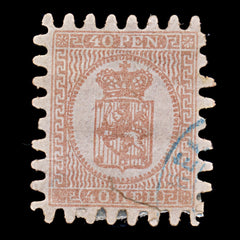 9473: Finland SG40 40p Pink carmine 1872 Sc#10b Mi9Bx Used C£110, view 2