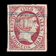 9479: Spain SG12a Faults 1851 Mi9F Used C£375, view 2