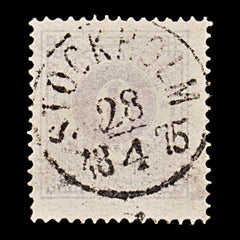 9488: Sweden SG19a 6ore Violet 1875 Sc#20 Mi20Aa Used C£32, view 2
