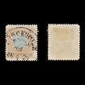 9490: Sweden SG26 1r Brown & Blue 1872 Sc#27 Mi26A Used C£65