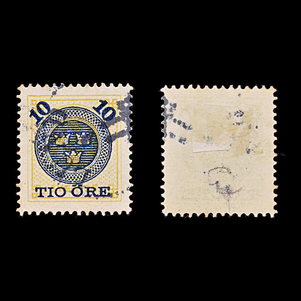 9492: Sweden SG40 10ore Yellow 1889 Sc#51 Mi40 Used C£23