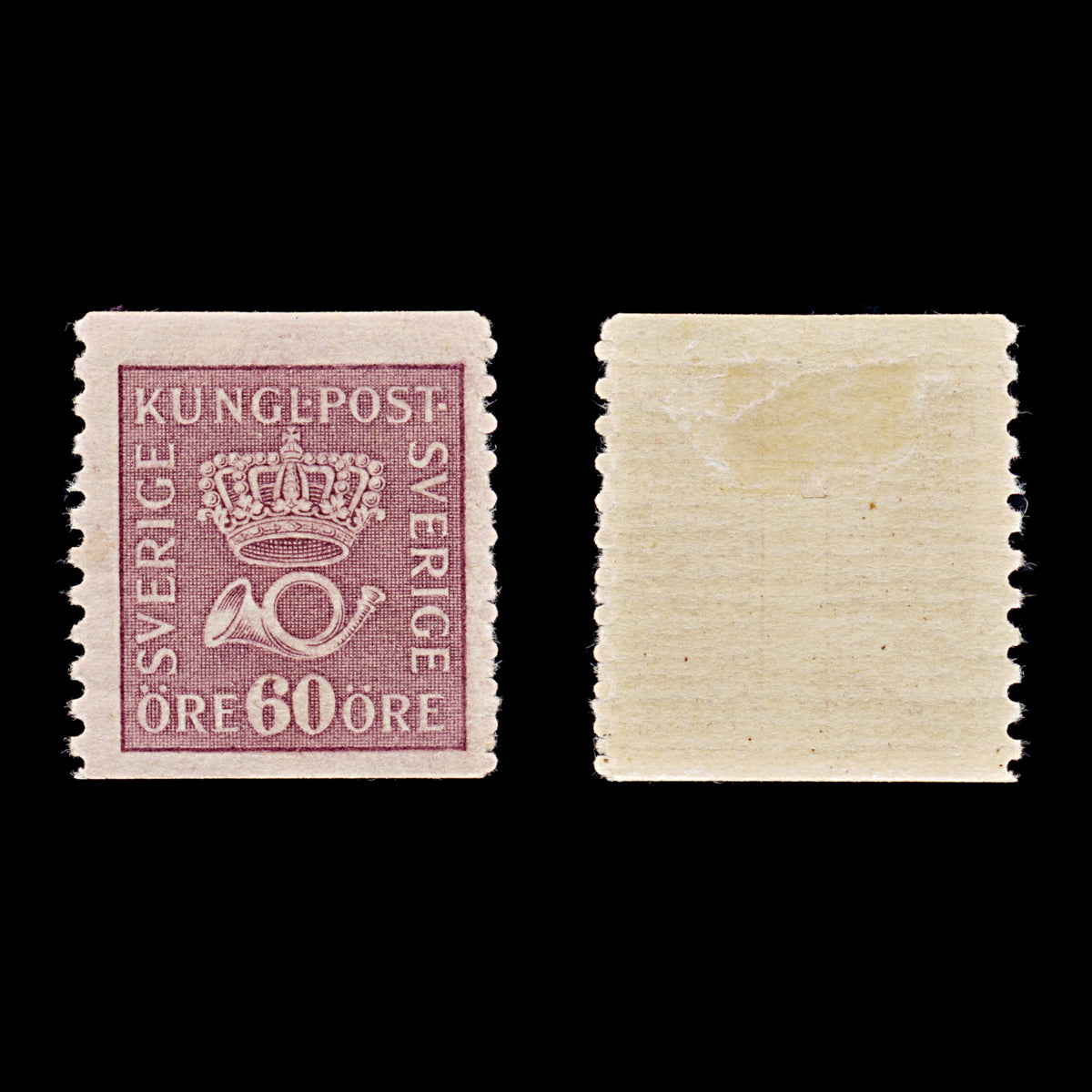 9493: Sweden SG108A 60ore Lilac red 1920 Sc#148 Mi133AW Used C£18